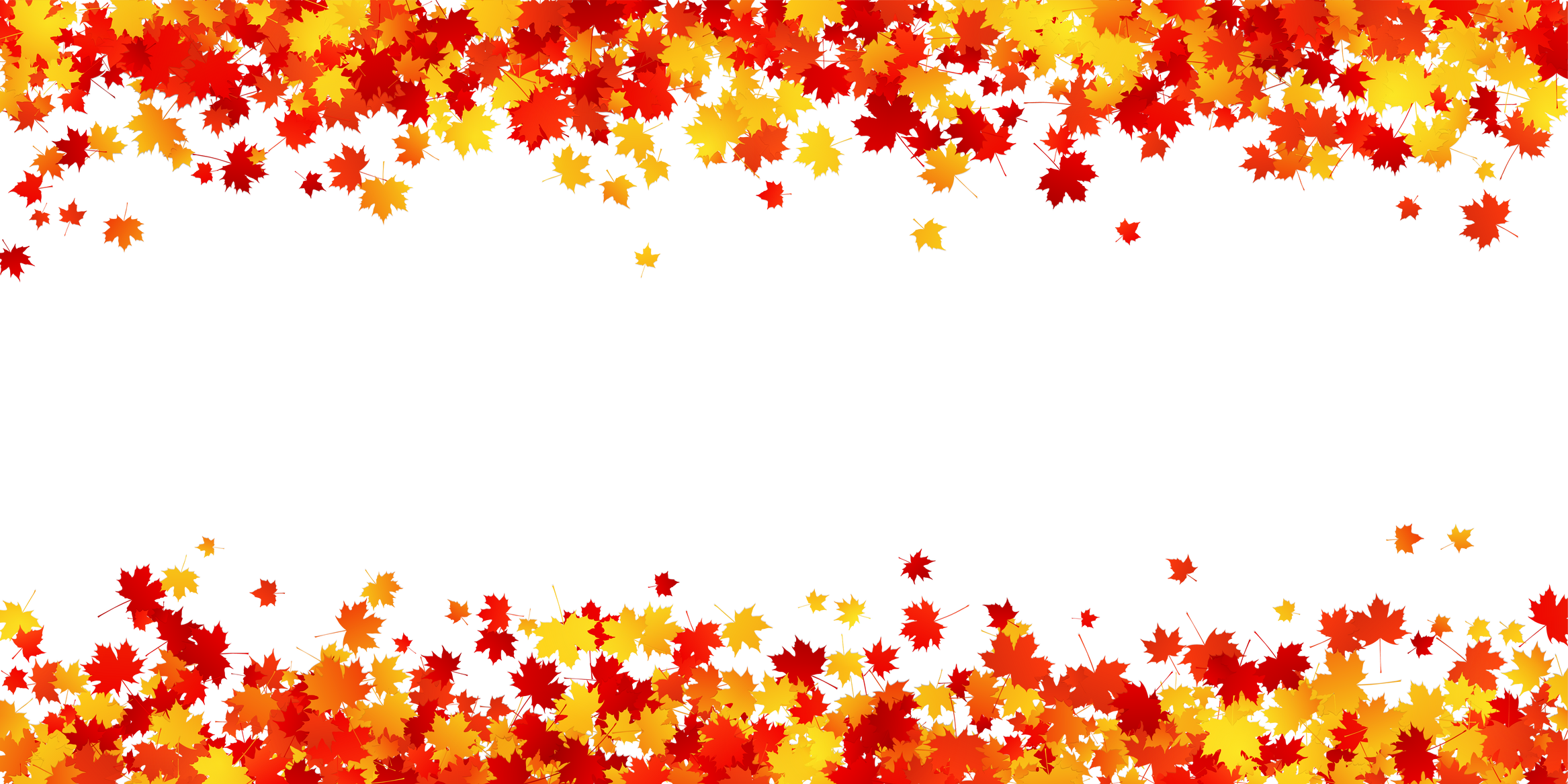 Autumn Maple Leaves Border Cutout